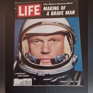 Life Magazine February 2, 1962 John Glenn.  Mailing label on cover.